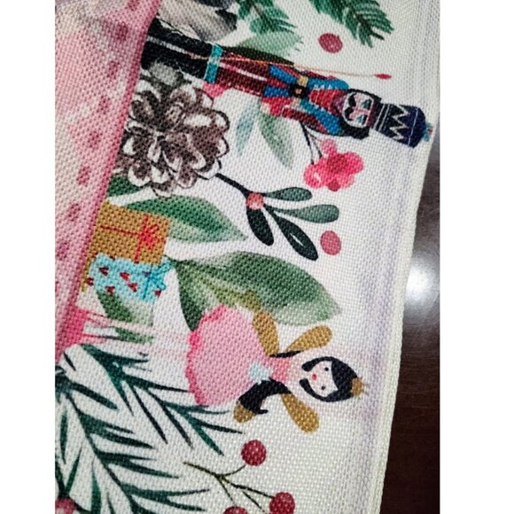 Festive Nutcracker Table Runner - Pink and White - Picture 11 of 16